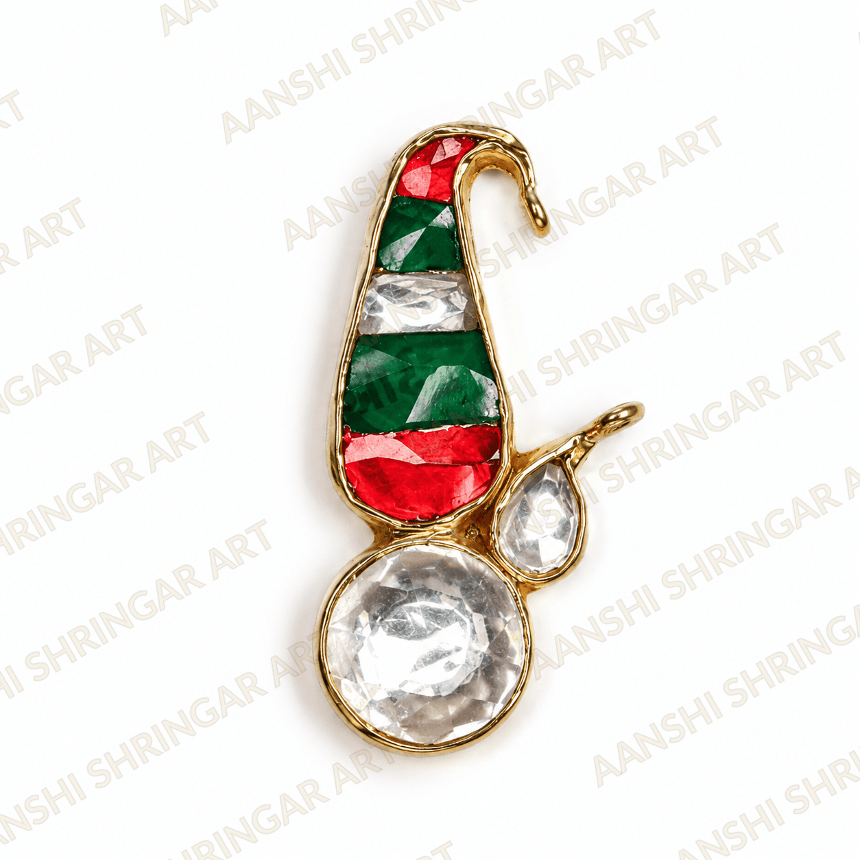 Multi Color Jadtar Shishphul For Thakorji No.2 – Pushtimargiya Head Shringar — view 2