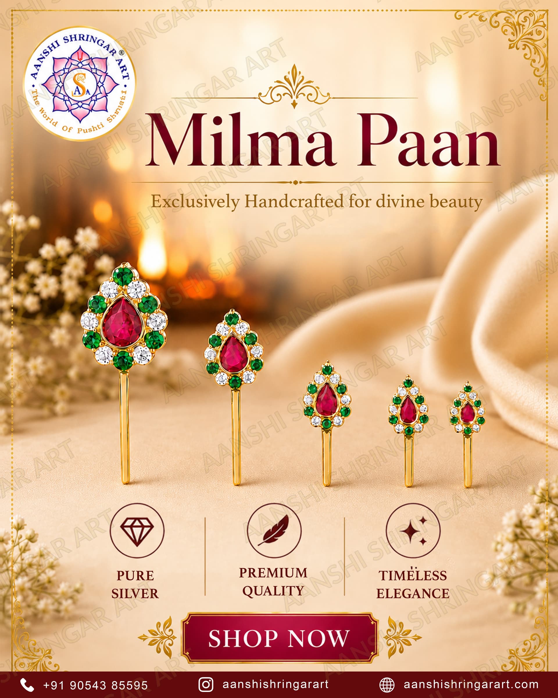 Milma(Mix Color) Paan For Thakorji No.7 | Aanshi Shringar Art