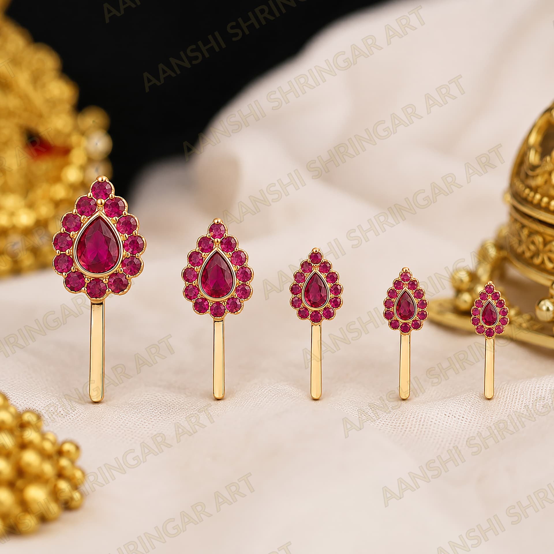Manek(Ruby) Paan For Thakorji No.6 | Aanshi Shringar Art