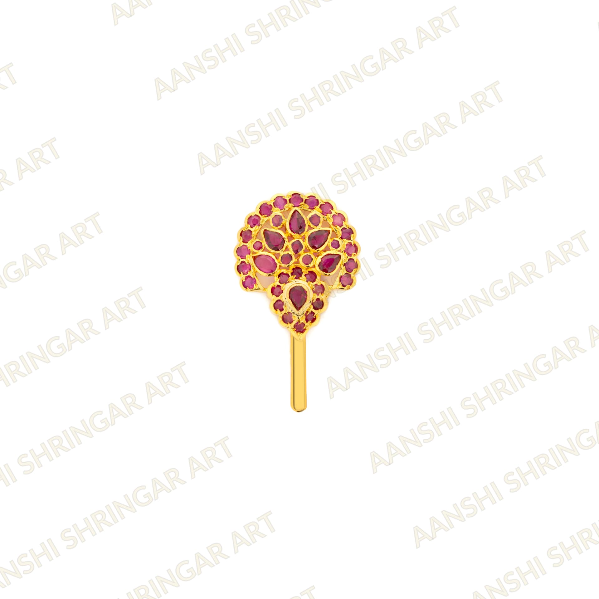 Manek(Ruby) Ghera for Thakorji No.2 – Pushtimarg Shringar — view 2
