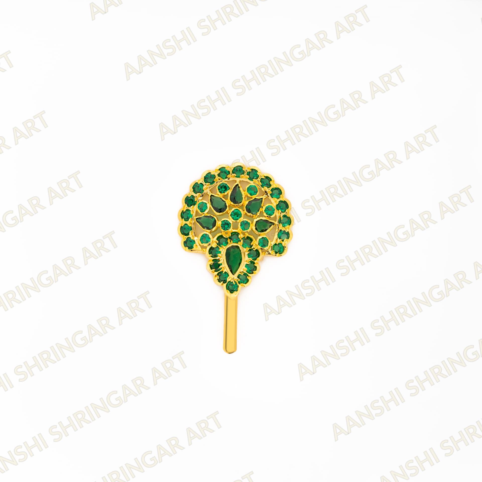 Panna(Emerald) Ghera for Thakorji No.3 – Pushtimarg Shringar — view 2