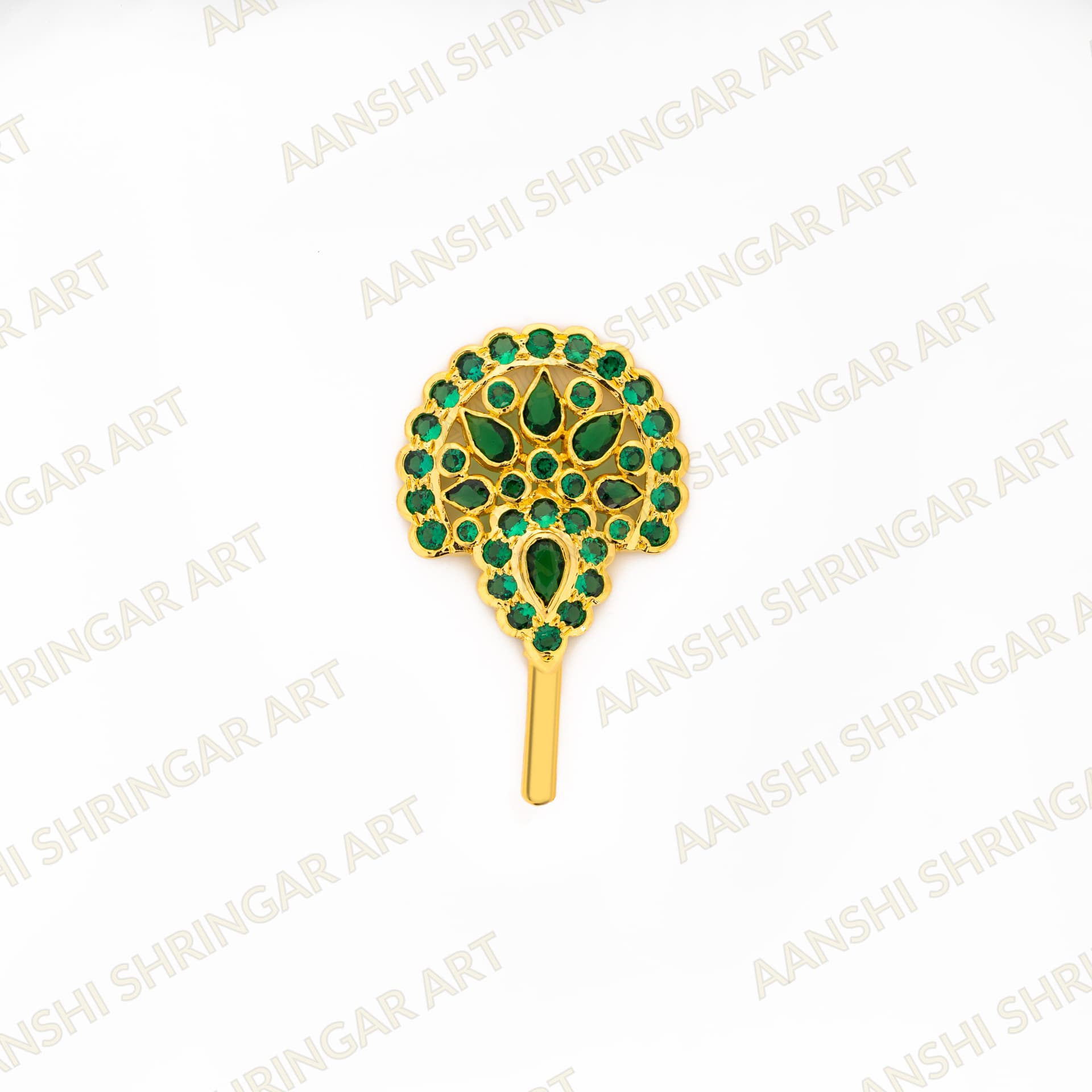 Panna(Emerald) Ghera for Thakorji No.4  – Pushtimarg Shringar — view 2