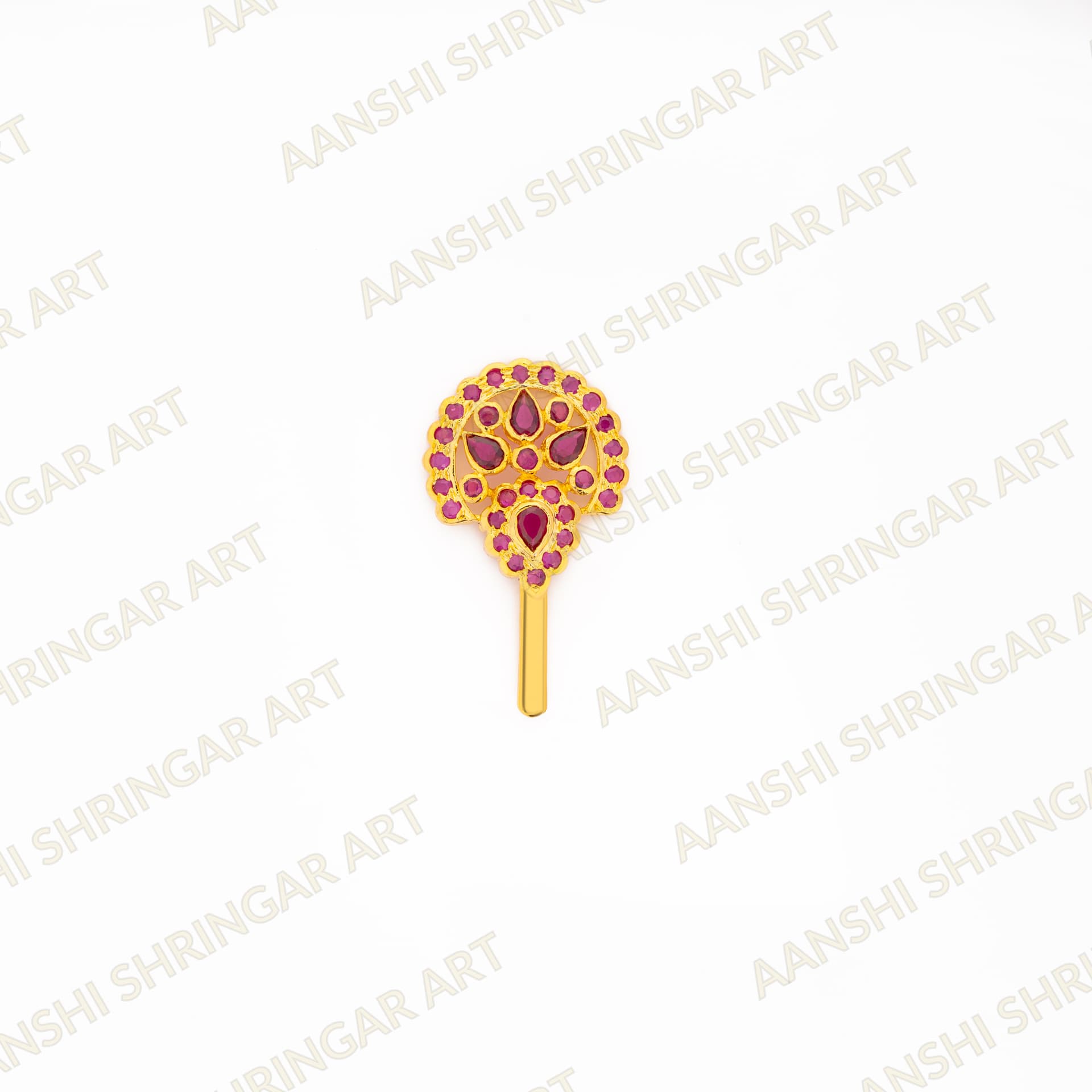 Manek(Ruby) Ghera for Thakorji No.1 – Pushtimarg Shringar — view 2