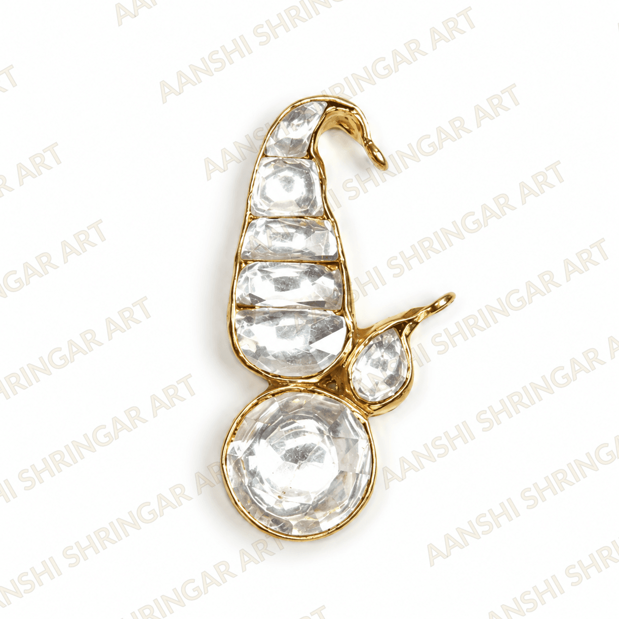 White Jadtar Shishphul For Thakorji No.3  – Pushtimargiya Head Shringar — view 2