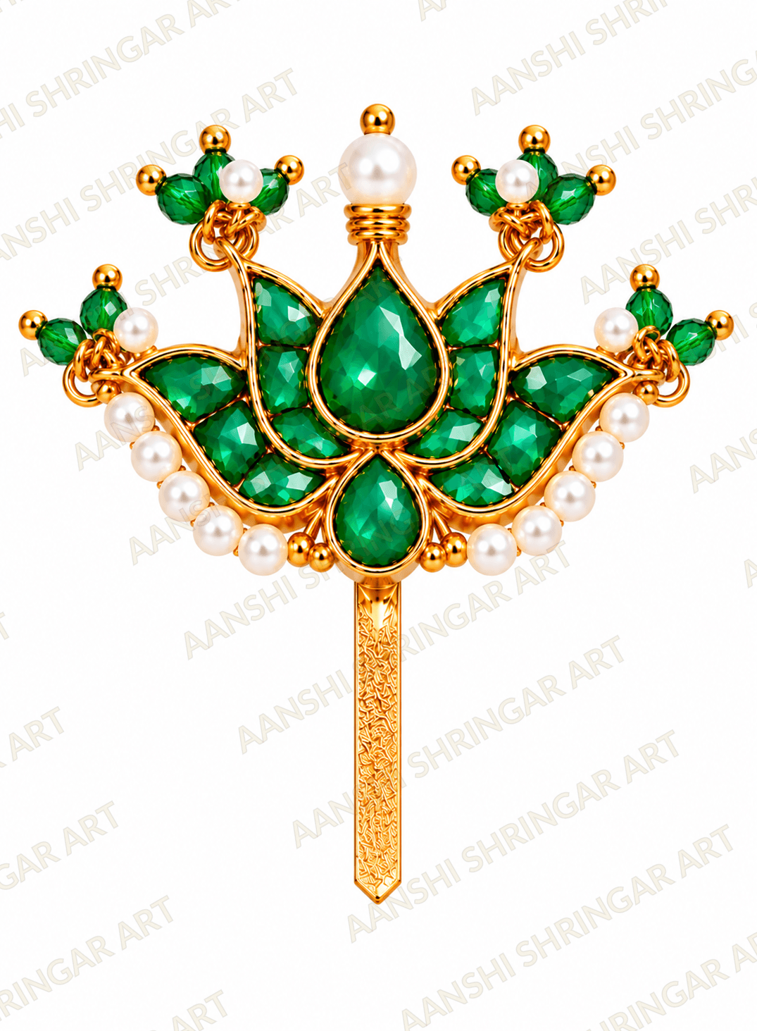 Green Jadtar Kamal Chandrika For Thakorji No.2 — view 2