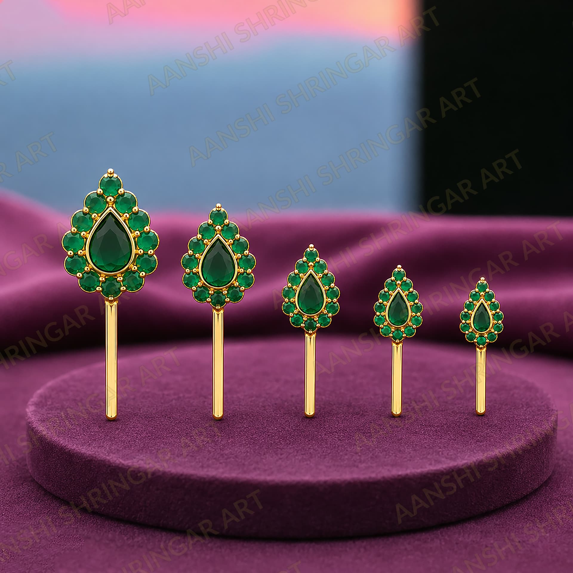 Panna(Emerald) Paan  For Thakorji No.6 | Aanshi Shringar Art