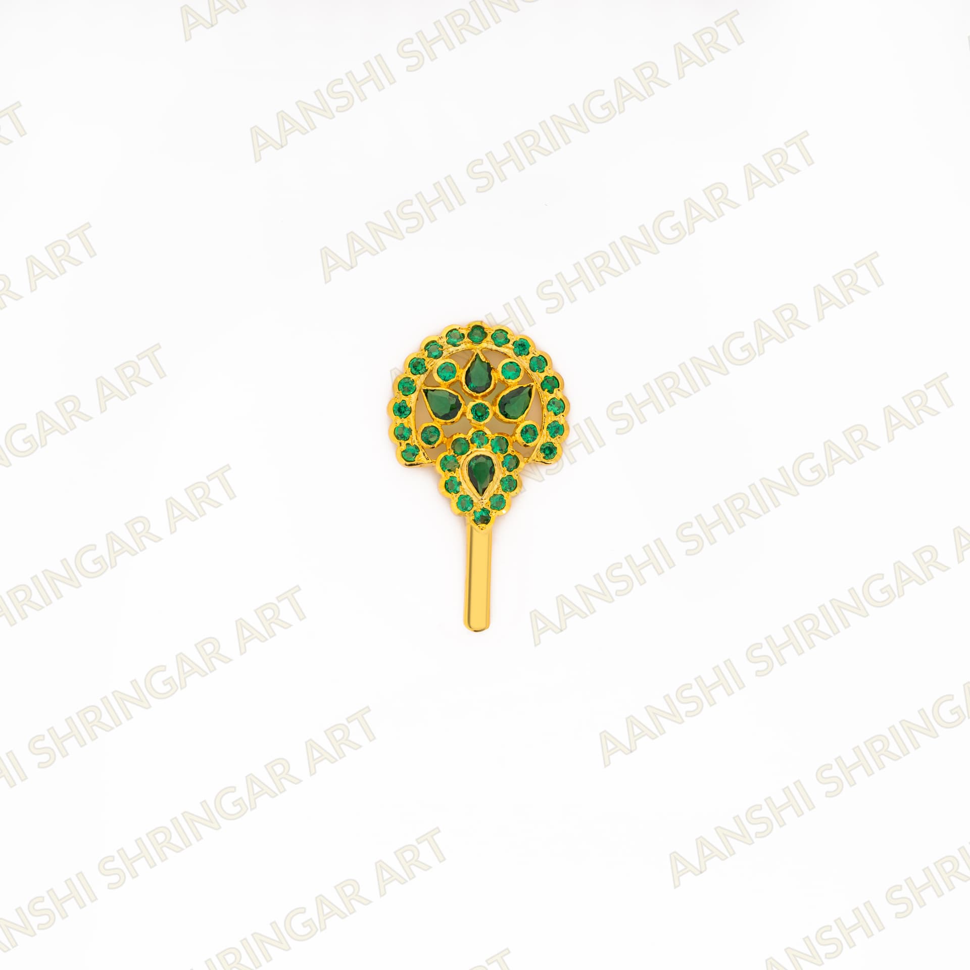 Panna(Emerald) Ghera for Thakorji No.1  – Pushtimarg Shringar — view 2