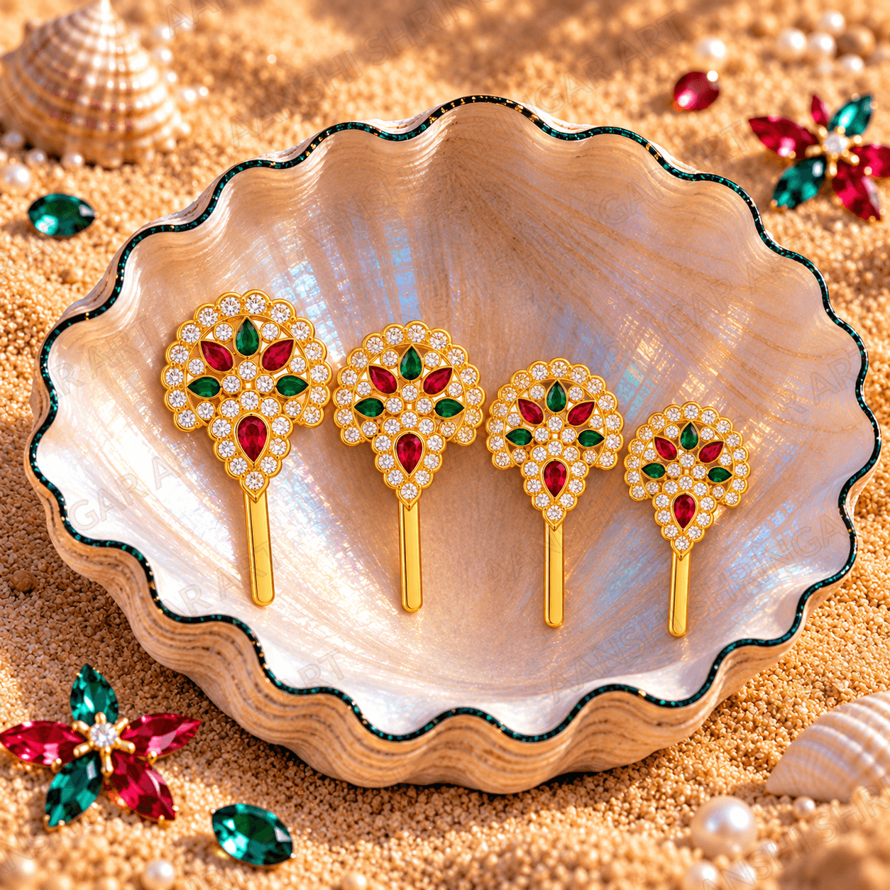 Milma(Mix Color) Ghera for Thakorji No.4  – Pushtimarg Shringar — view 3