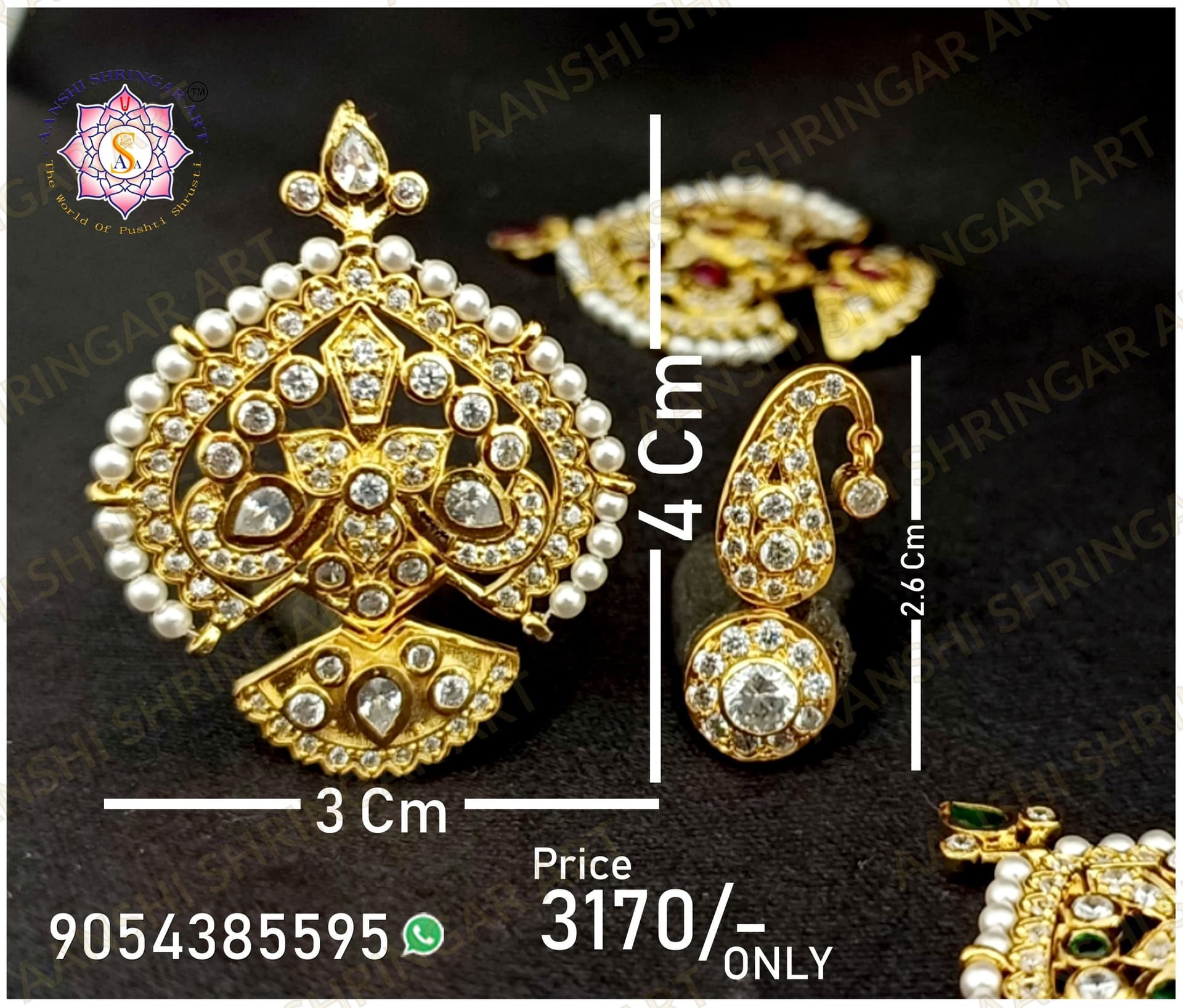 Thakorjii Silver Mukut Heera | Aanshi Shringar Art