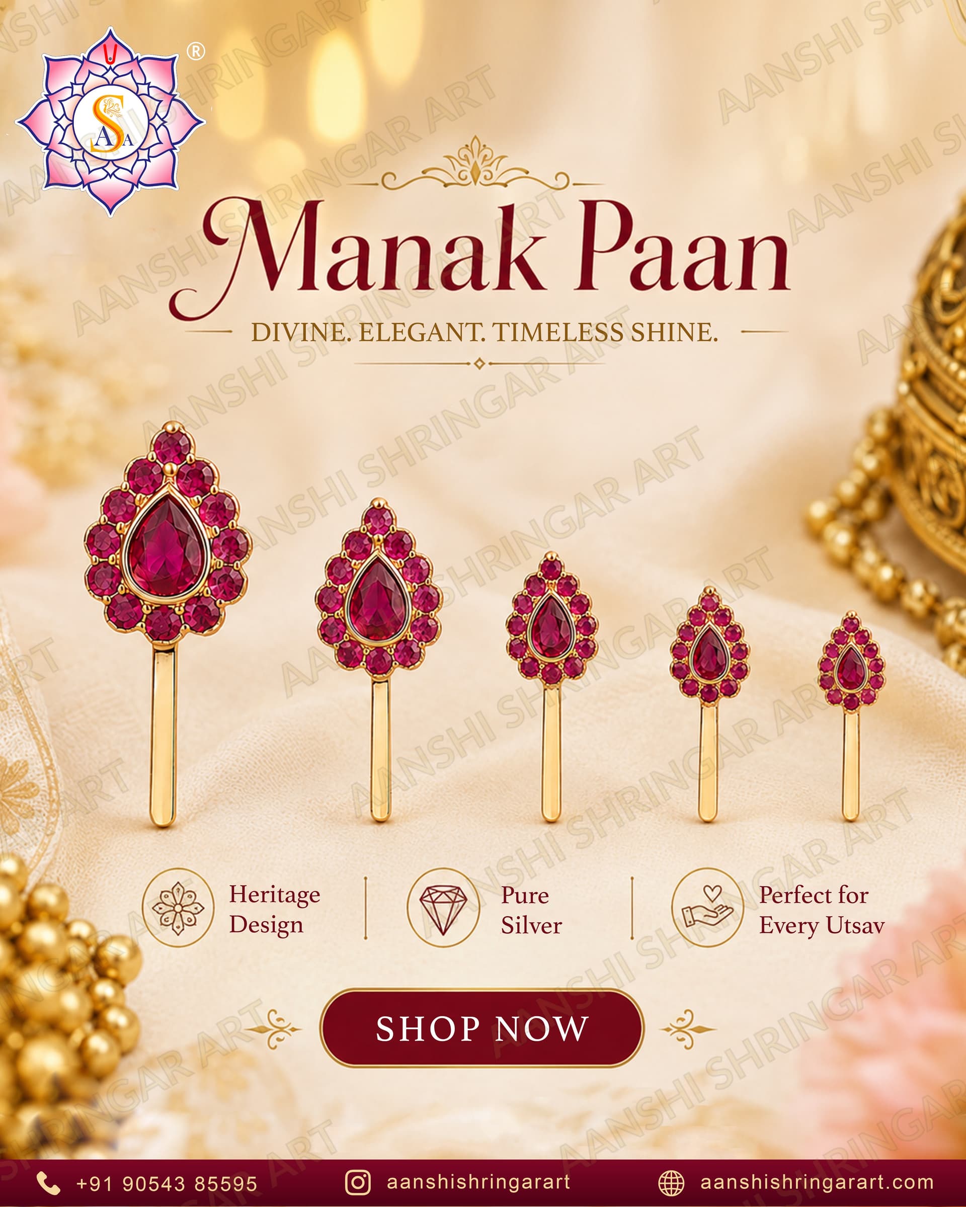 Manek(Ruby) Paan For Thakorji No.7 – Pushtimarg Shringar